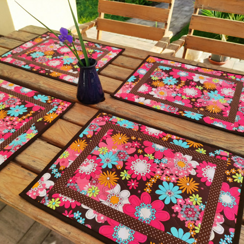 Prostírání patchwork hnědé květinové Rozkvetlé — foto 3