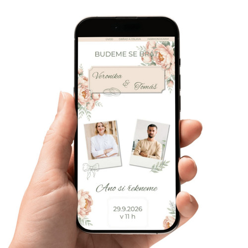 Svatební web PIVOŇKA - Canva šablona — foto 2