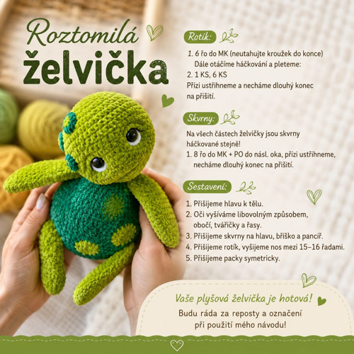 Návod na háčkovanou želvičku (PDF) — foto 2