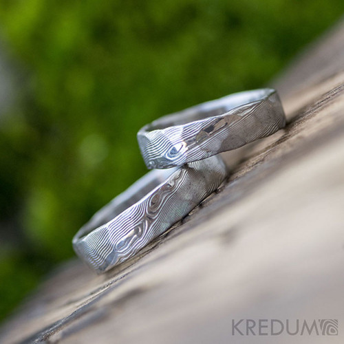 Snubní prsten damasteel - Natura — foto 3
