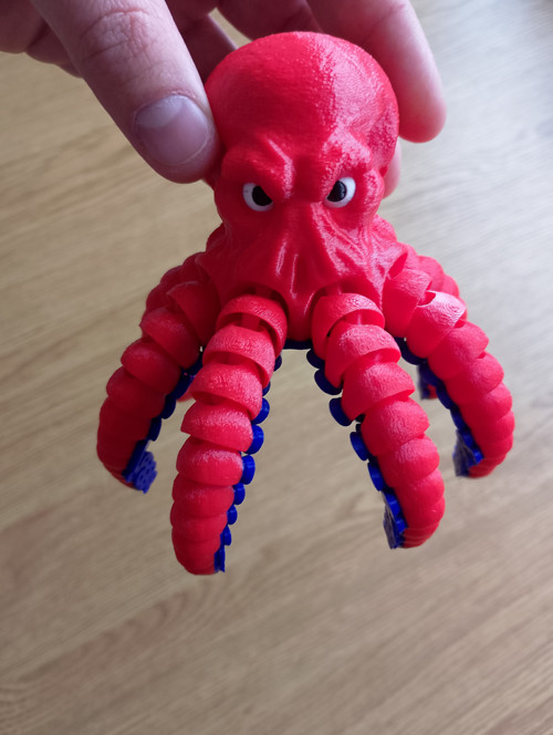 Pohyblivá chobotnice – 3D tisk — foto 3