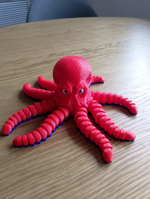 Pohyblivá chobotnice – 3D tisk — foto 2