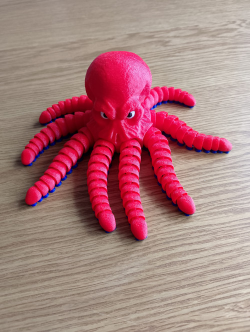 Pohyblivá chobotnice – 3D tisk — foto 4