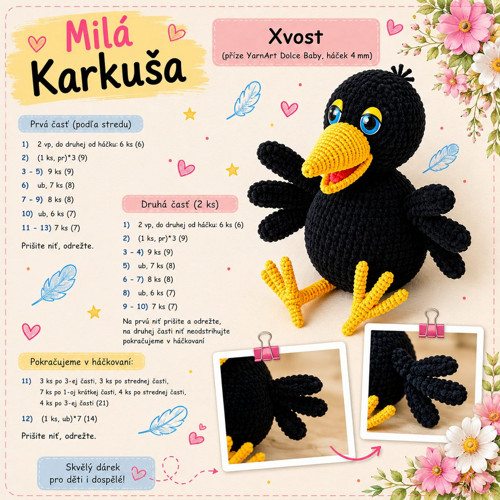 Háčkovaná vrána Karkuška – Podrobný návod (PDF) — foto 4