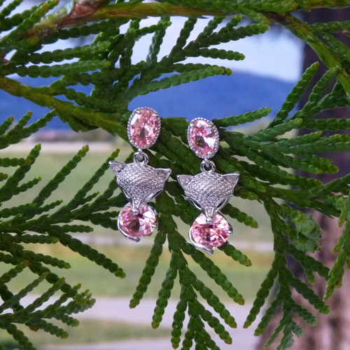Náušnice - lištičky (Swarovski) — foto 2