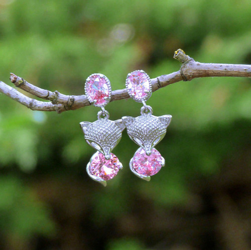 Náušnice - lištičky (Swarovski) — foto 5