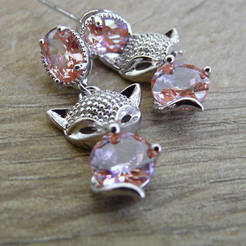 Náušnice - lištičky (Swarovski) — foto 6