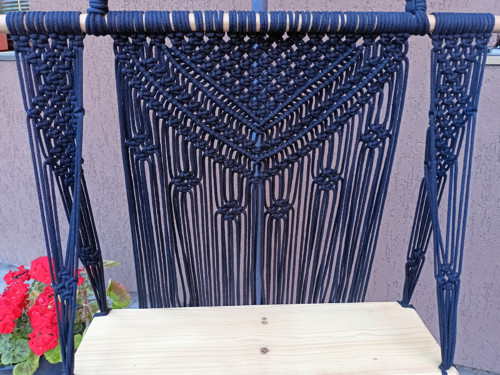 Macramé závěs se 2 policemi — foto 4