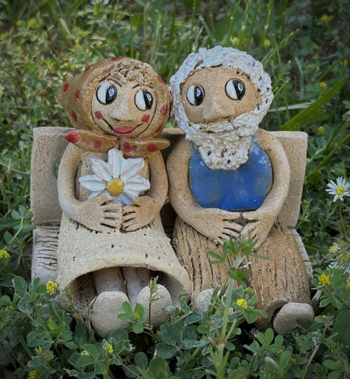 Keramická babička a dědeček — foto 2