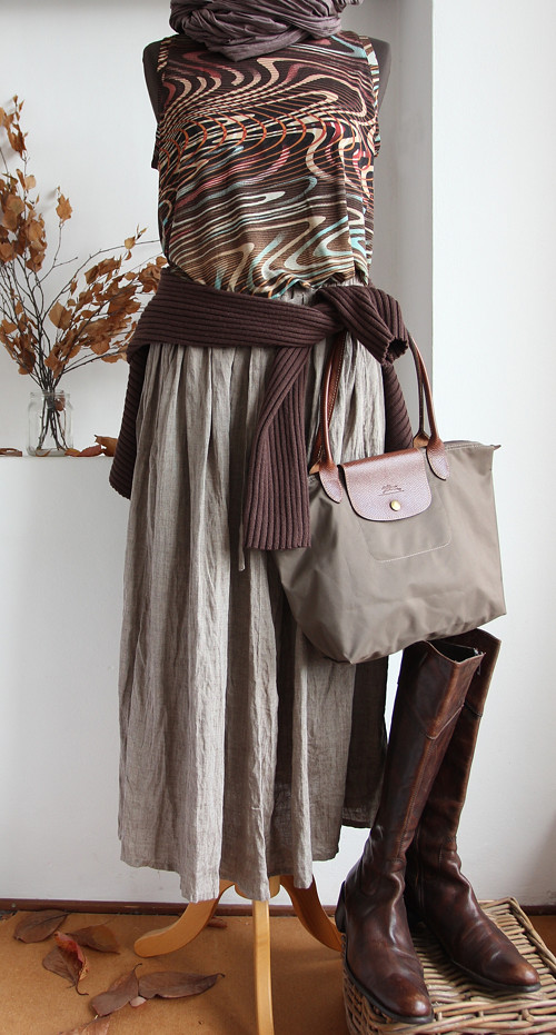 KAIA Savana - sukně len — foto 2