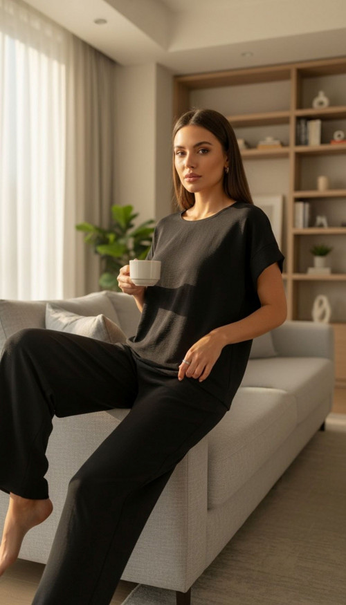 Dámská kreš halenka černá M/L — foto 3