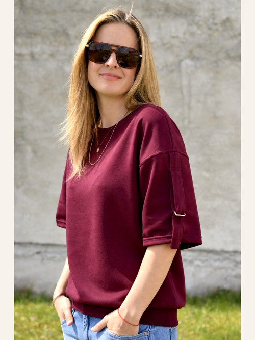Basic halenka vínová — foto 3