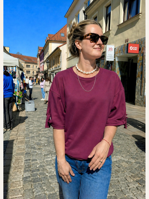 Basic halenka vínová — foto 2