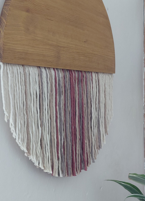 Kulaté macramé na zeď kruh 50cm — foto 4