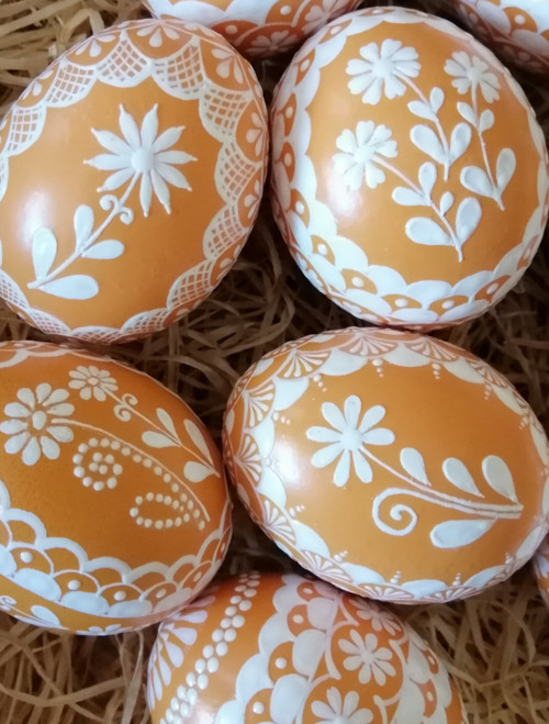 Oranžové reliefní kraslice — foto 4