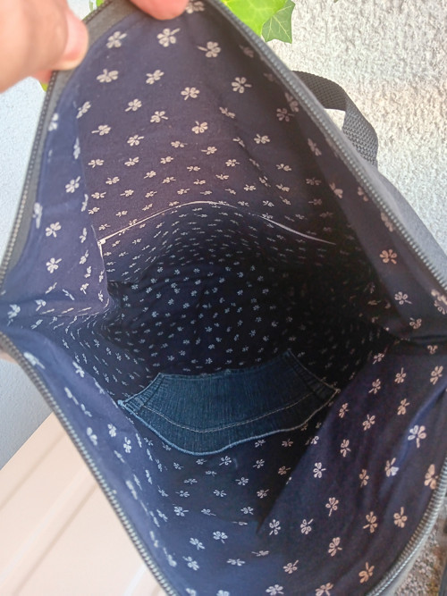 Džínový překládací batoh — foto 5
