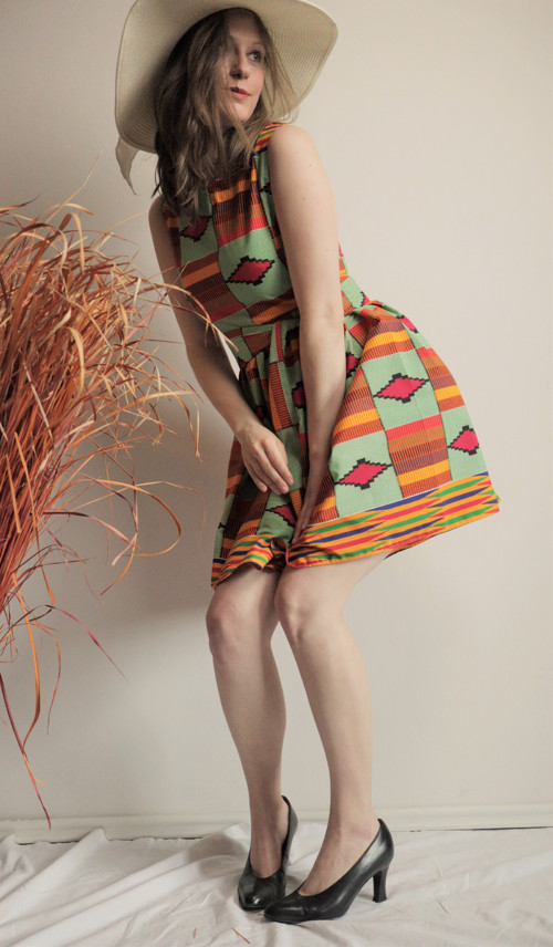 Africké Šaty - Kente Zelené - Sleva!! — foto 5