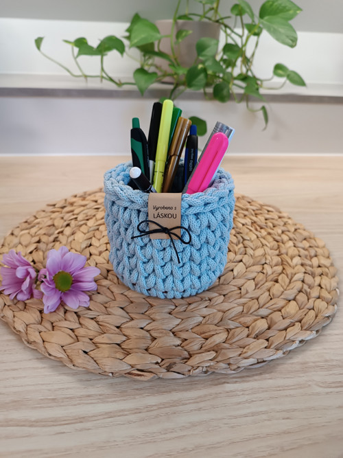 Háčkovaný košík 10 cm — foto 2