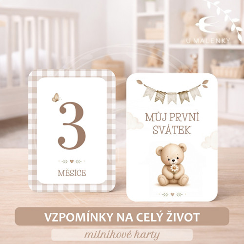 Milníkové karty pro miminko s medvídkem — foto 2