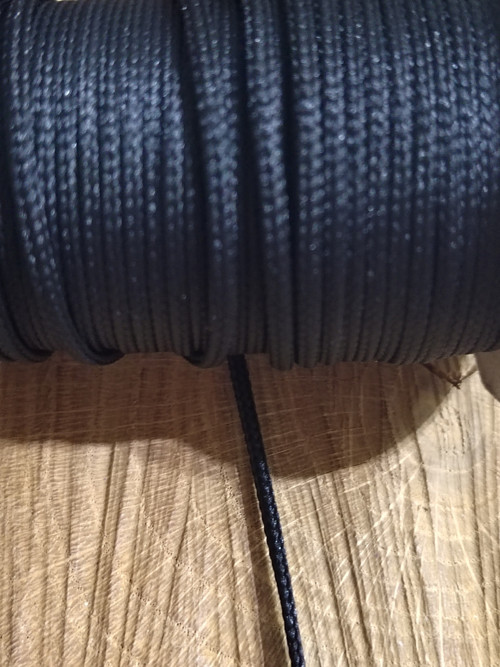 Oděvní šňůra PES Ø2 mm černá — foto 2