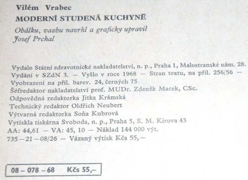 Vilém Vrabec: Moderní studená KUCHYNĚ, 1968 — foto 5