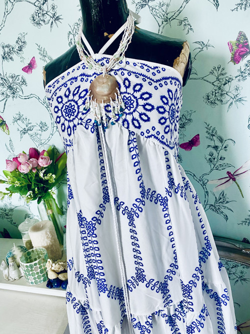 Šaty boho modrobílé — foto 2