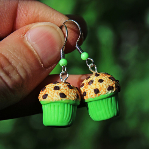 Muffiny s čoko kousky zelené (nerez háčky) — foto 2