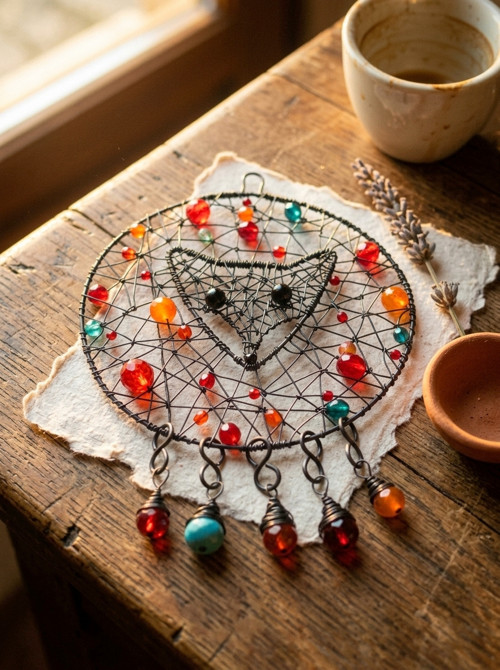 Liška. drátovaný talisman — foto 2