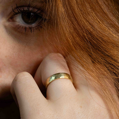 Zlatý snubní prsten - Rock Gold Yellow — foto 6