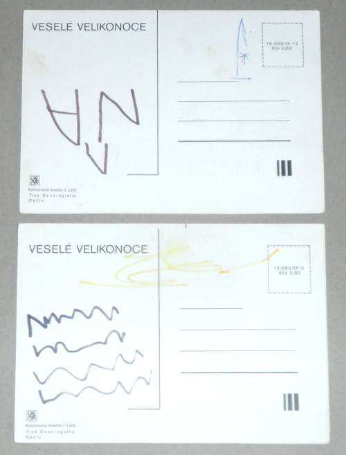 2x velikonoční POHLEDNICE • Josef Lada — foto 2