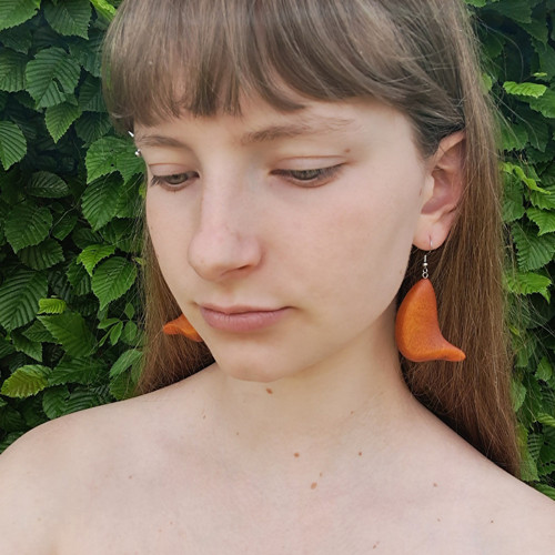 Náušnice oranžové — foto 5