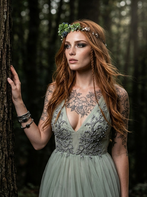 Květinový věneček greenery boho styl — foto 4