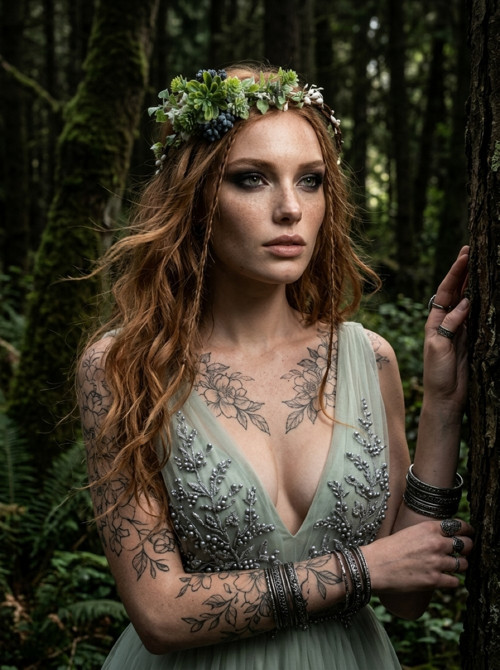 Květinový věneček greenery boho styl — foto 5