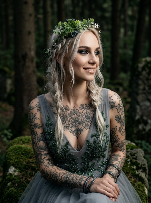 Květinový věneček greenery boho styl — foto 2