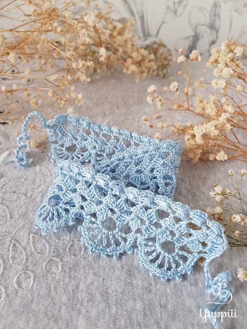 Nebeský krajkový choker #4, délka vzoru 33 cm — foto 5