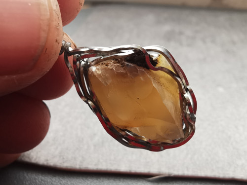 Surový chalcedon -chirurgická ocel — foto 4