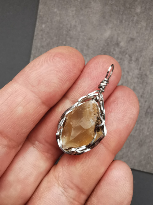 Surový chalcedon -chirurgická ocel — foto 5
