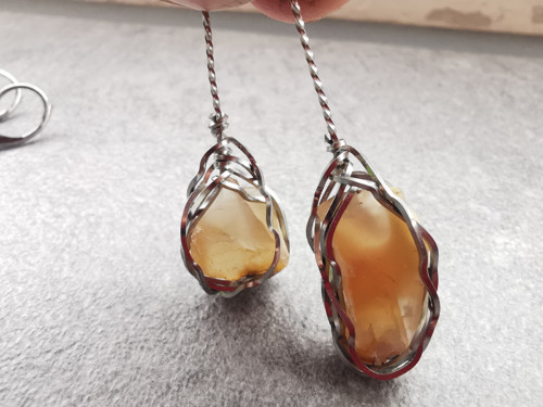 Surový chalcedon -chirurgická ocel — foto 4