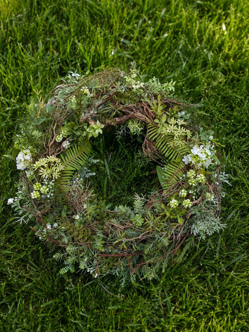Věnec - kapradí , ⌀ cca 37 cm — foto 2