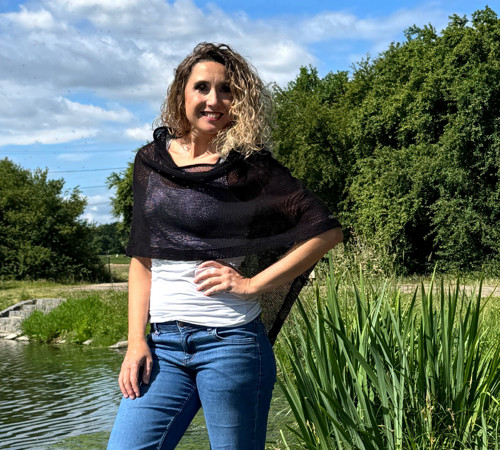 Černé síťkové pončo — foto 3