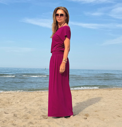 Dlouhé šaty amarant — foto 5