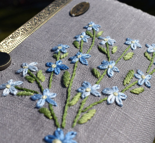 Rámečková peněženka - V království pomněnek — foto 4