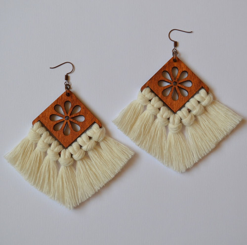 Macramé náušnice - Vivien smetanová — foto 3