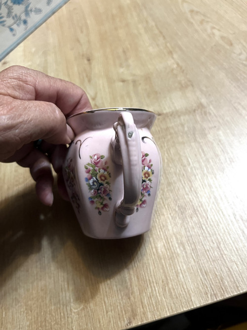 Růžový keramický hrmeček 8 cm — foto 3