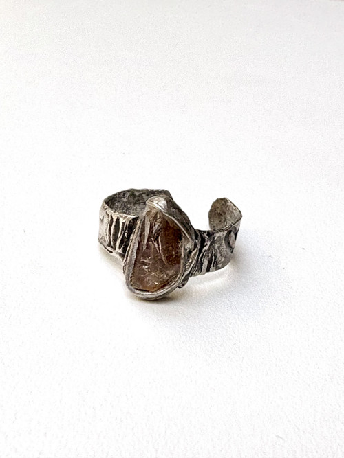Krištáľ Herkimer-- nastaviteľný prsteň — foto 2