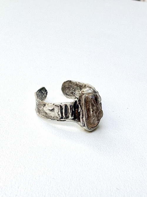 Krištáľ Herkimer-- nastaviteľný prsteň — foto 4