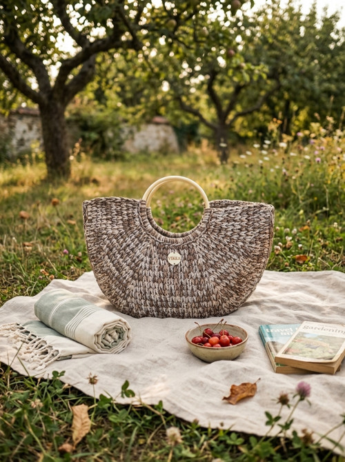 Háčkovaná kabelka Summer Bag Mocca — foto 6