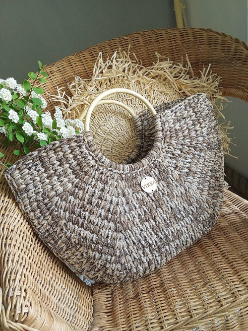 Háčkovaná kabelka Summer Bag Mocca — foto 3