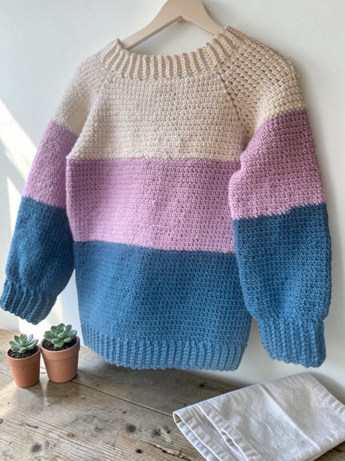 Svetr Alpaka multicolor- háčkovaný — foto 5