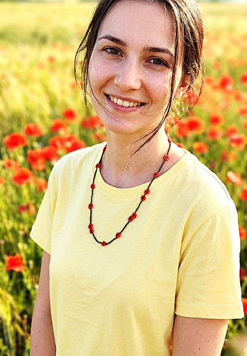 Vlčí máky - dámský náhrdelník — foto 3
